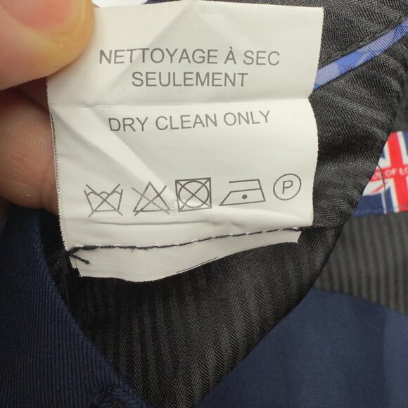 SOUL OF LONDON 2 Piece Slim Fit Dark Blue Suit Size Pants 37R Blazer 44R - Picture 8 of 11